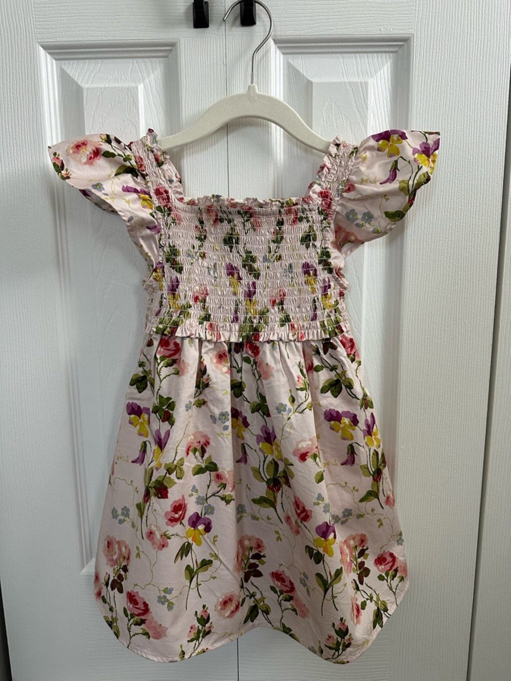 Girls Hill House Ellie Nap Dress in Pink Floral (Size 4-5)